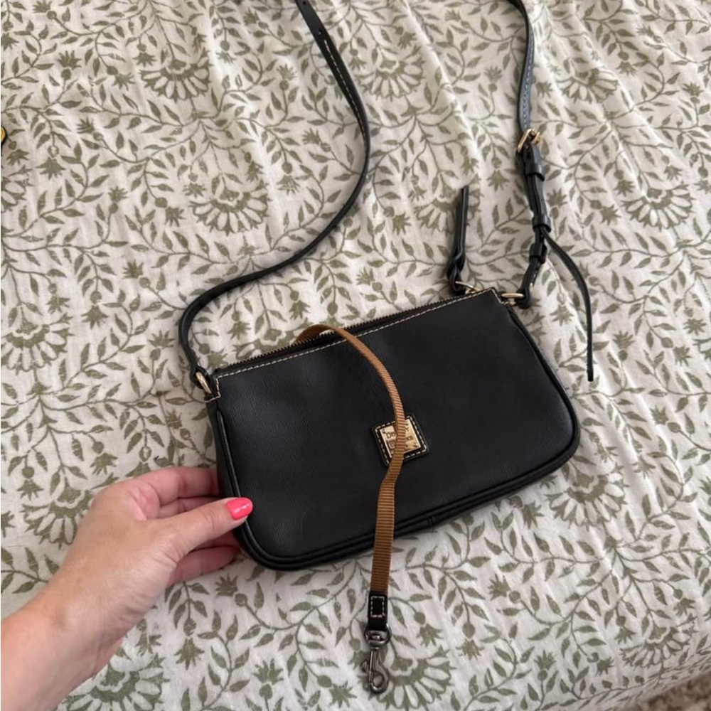 Dooney and Burke Black Leather Crossbody Bag
